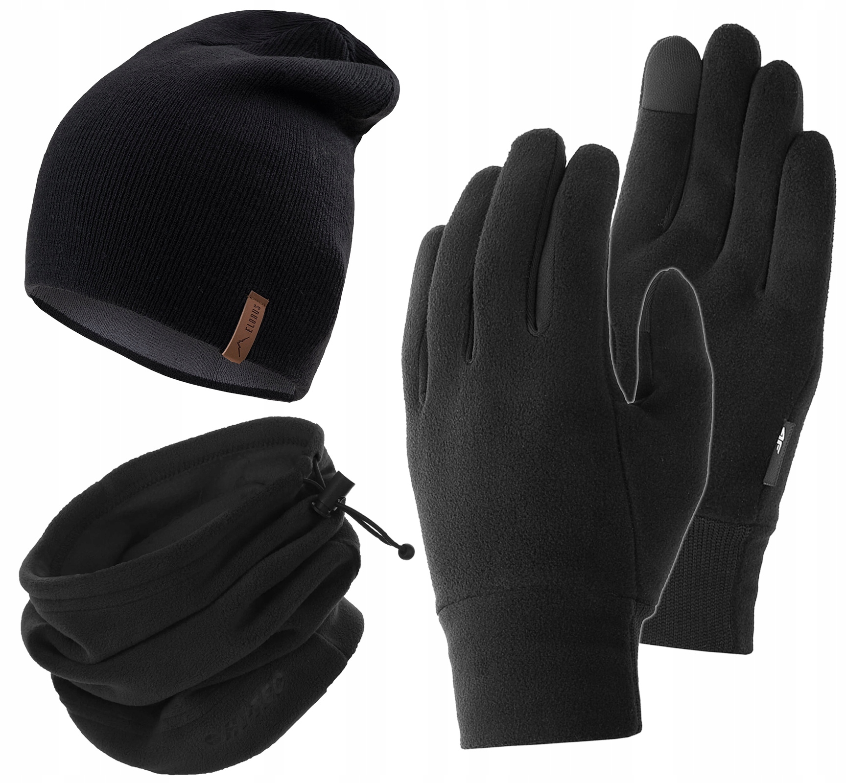 Beanie Elbrus Winter Cap, Hi-Tec, 4f Black L.