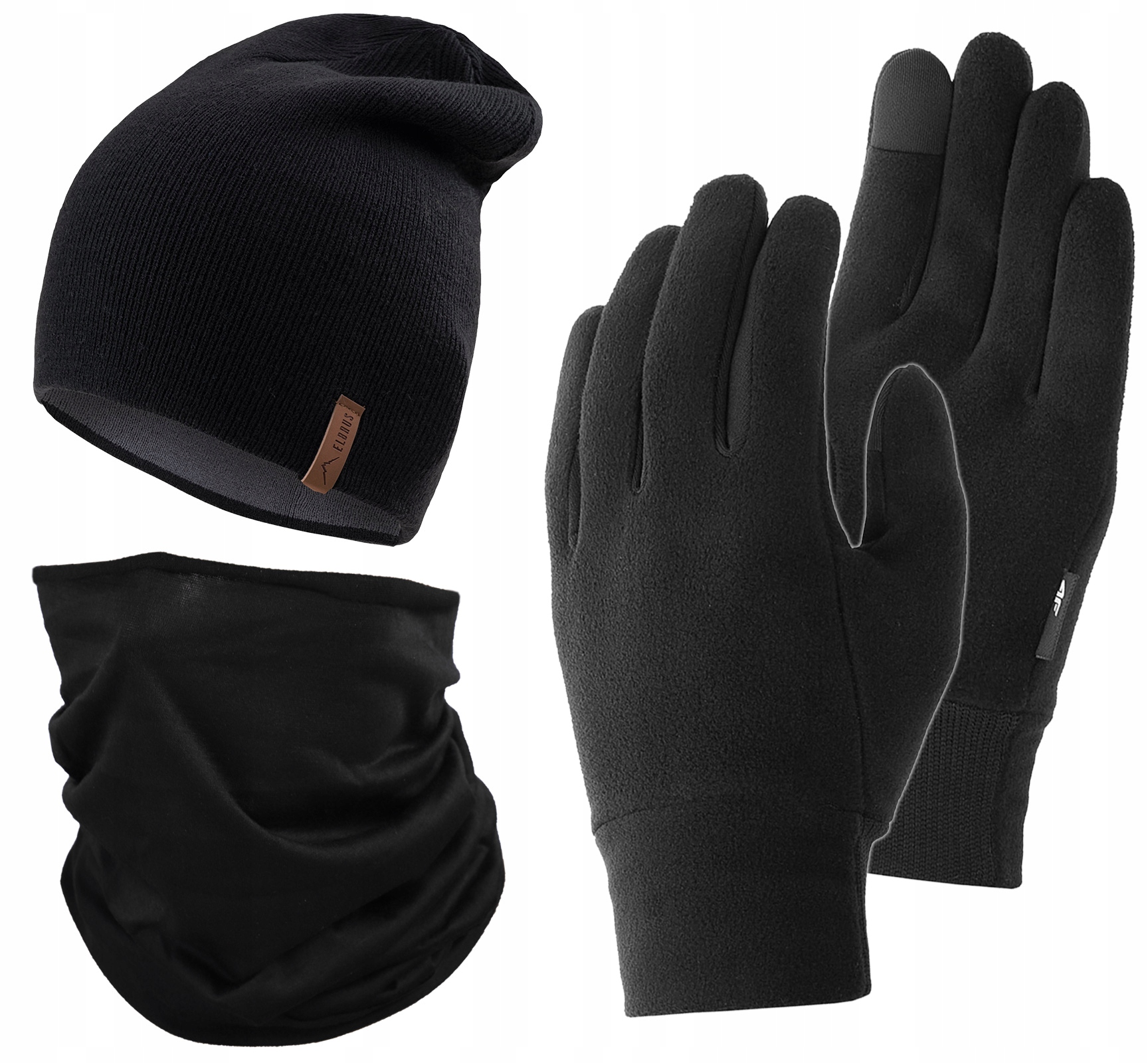 Beanie Elbrus Winter Cap, Hi-Tec, 4f Black XL