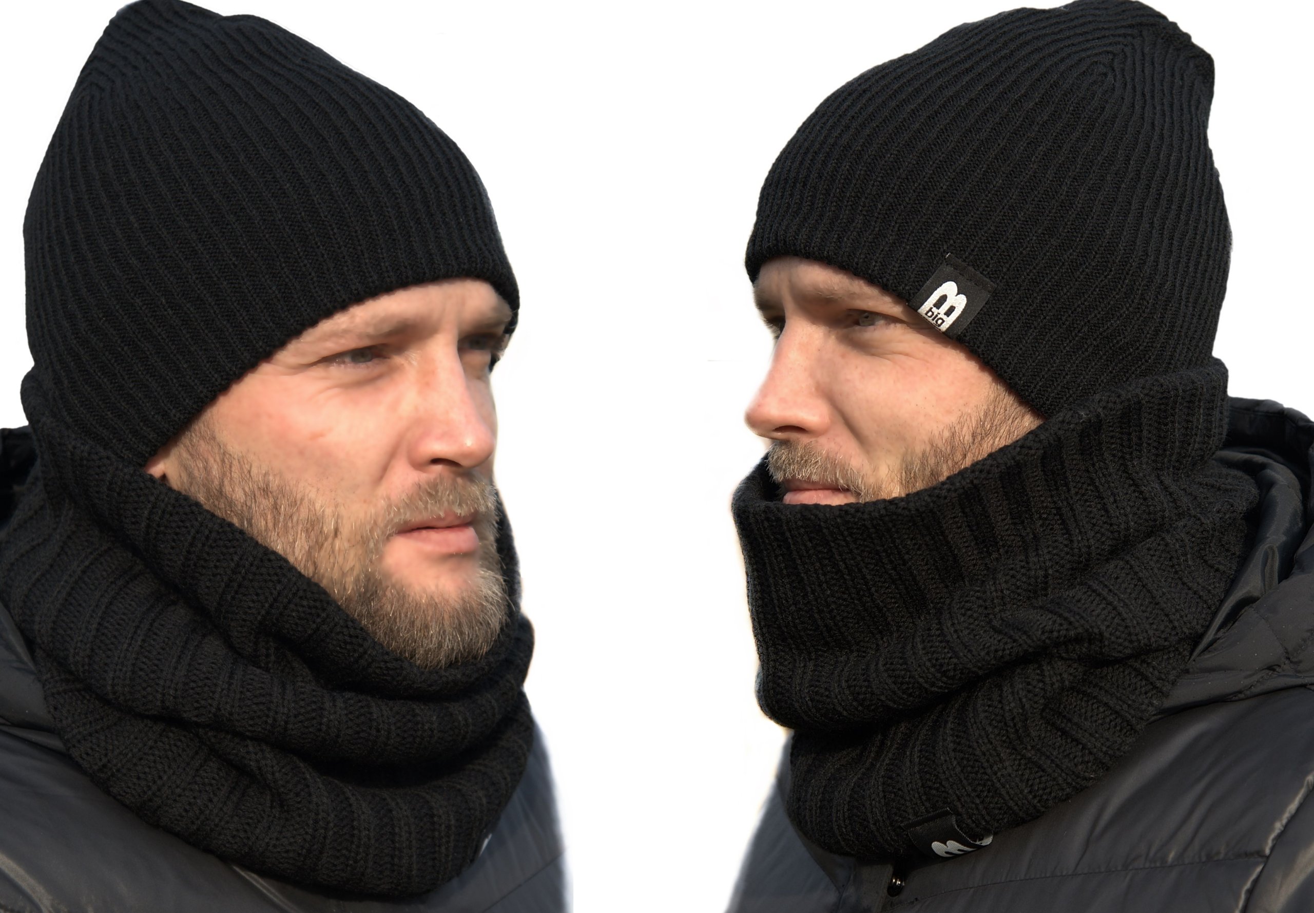 Súprava čiapka, komín (rolák), šál Alur Autumn Winter K5 čierna