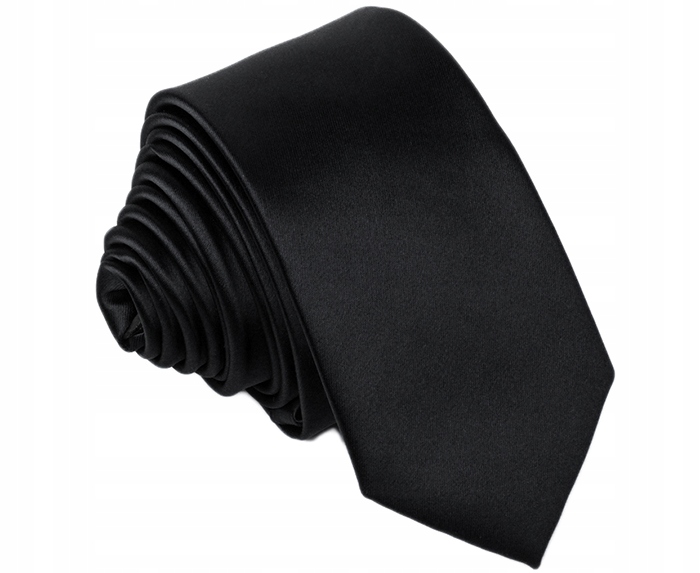 Úzka kravata Rene Chagal Slim Fit Polyester Black