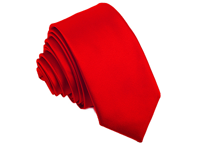 Úzke kravata Greg Microfiber (Microfase) Červená