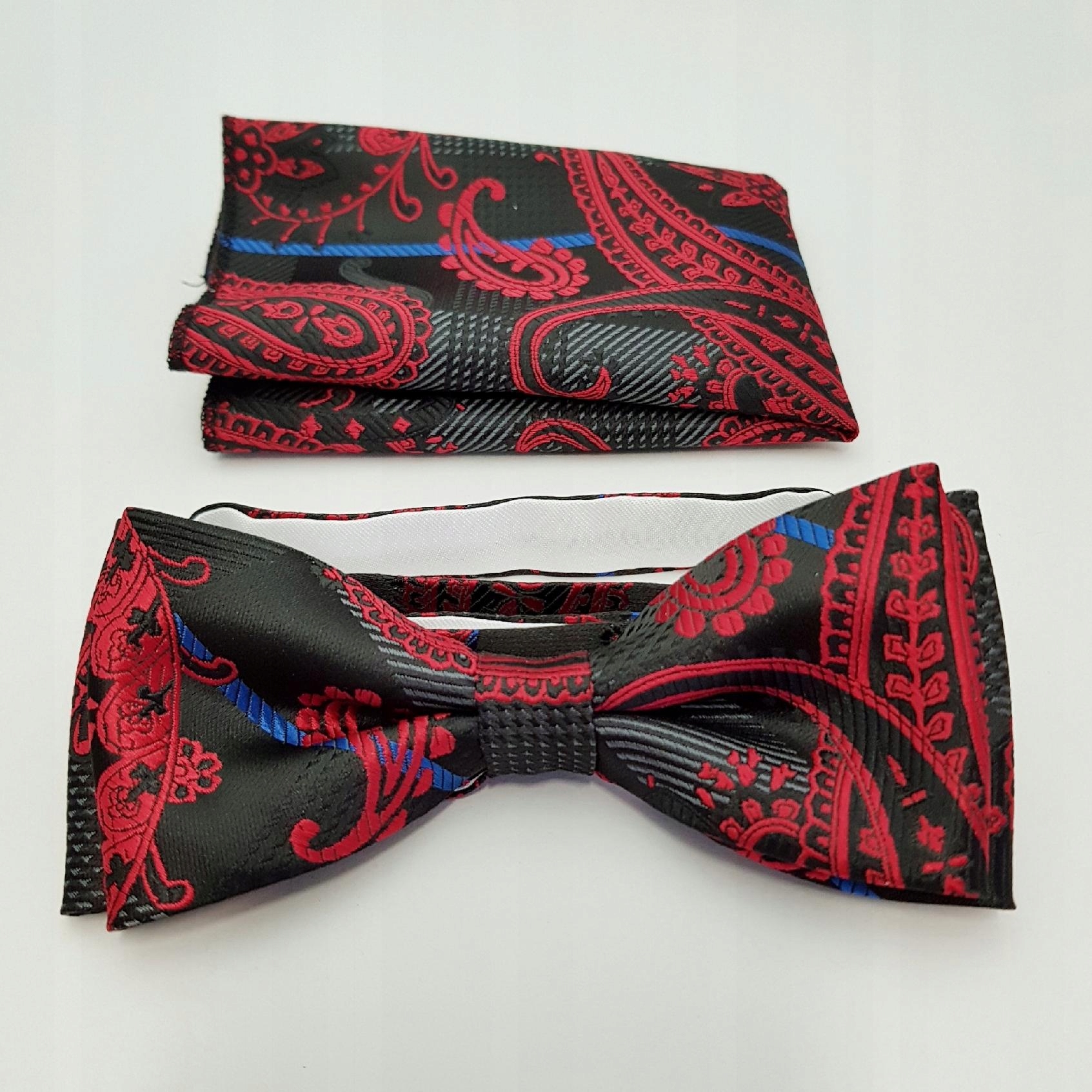 Exkluzívny paisley čierny, červený, modrý, viacfarebný