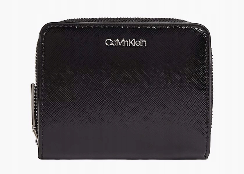 Peňaženka - Calvin Klein Peňaženka Ekologická koža Čierna CK MUSÍTE Z/A WLLT FLP MD Saffiano - Dámsky produkt