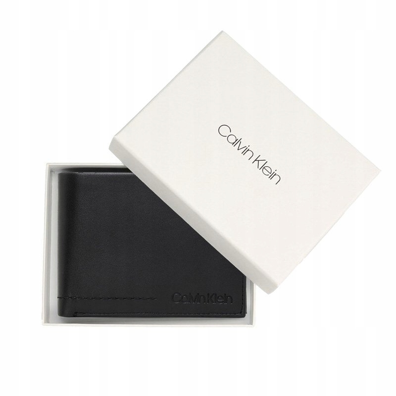 Peňaženka - Calvin Klein peňaženka z pravej kože čierna FLEX 5CC COIN - Pánsky produkt