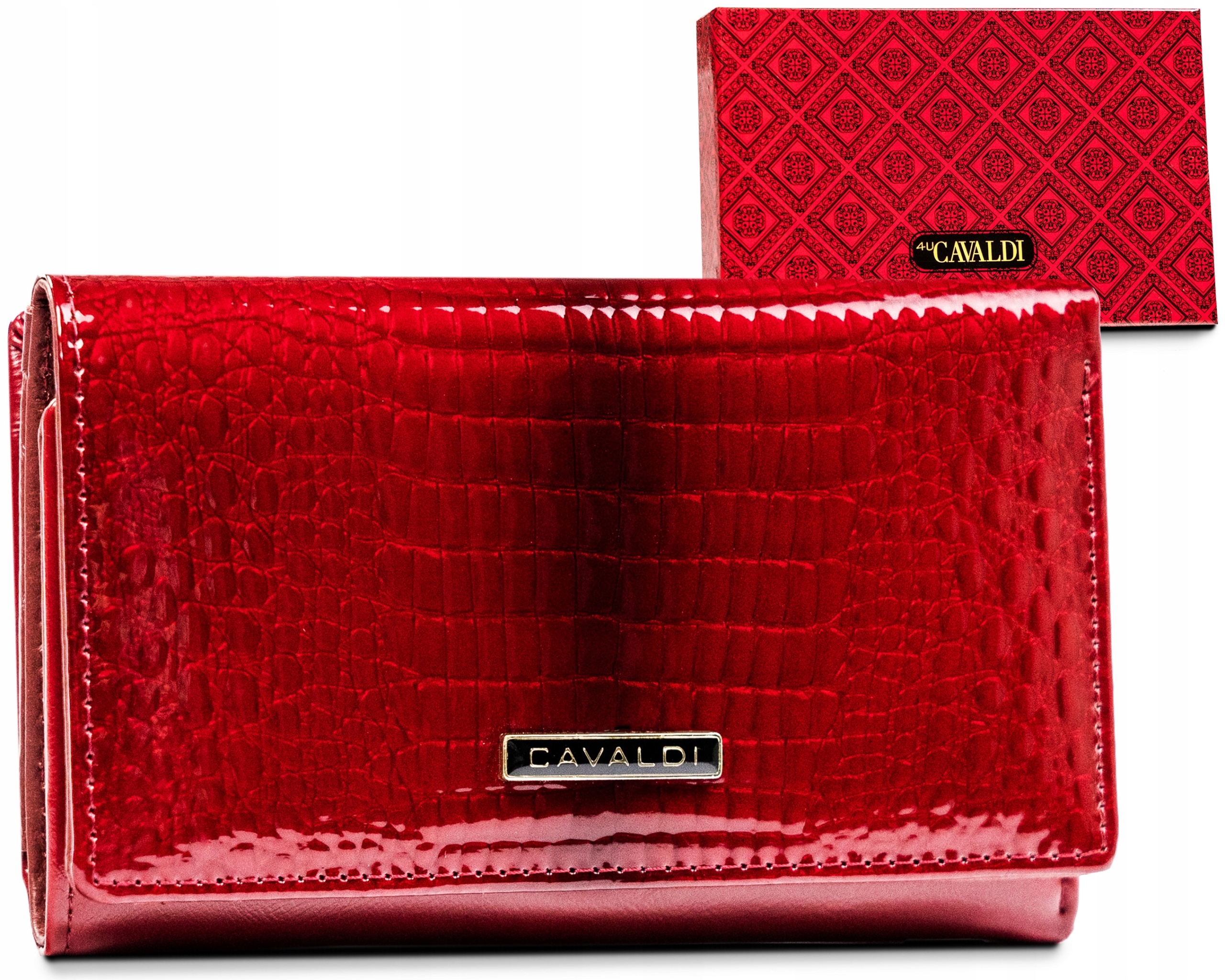 Peňaženka - 4U Cavaldi Portfólio prírodná koža Red PN29 -RS Red - Dámsky produkt