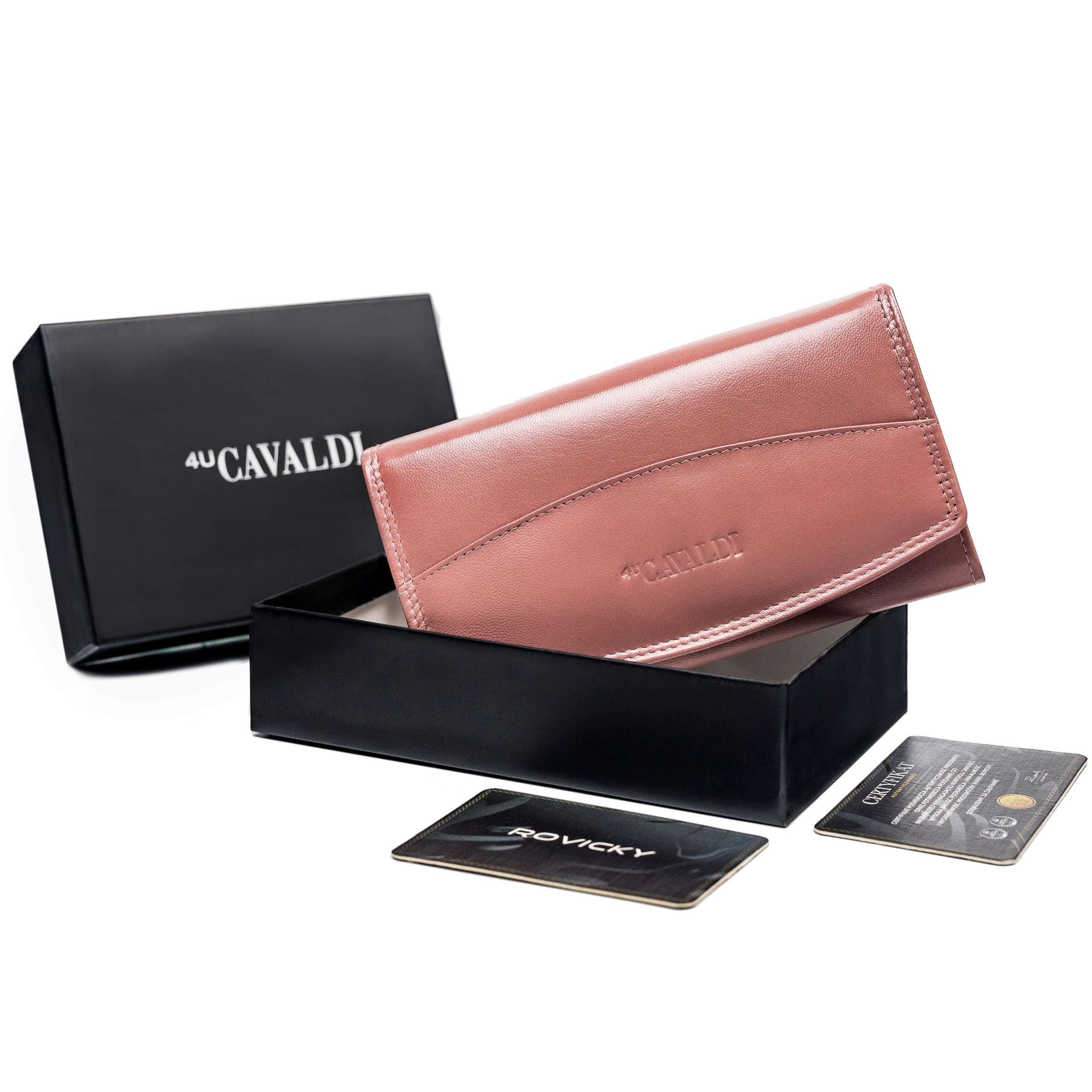 Peňaženka - CAVALDI WALLET Prírodná koža ružová ružová RD-BF-06-GCL-8690 WO-WOMEN