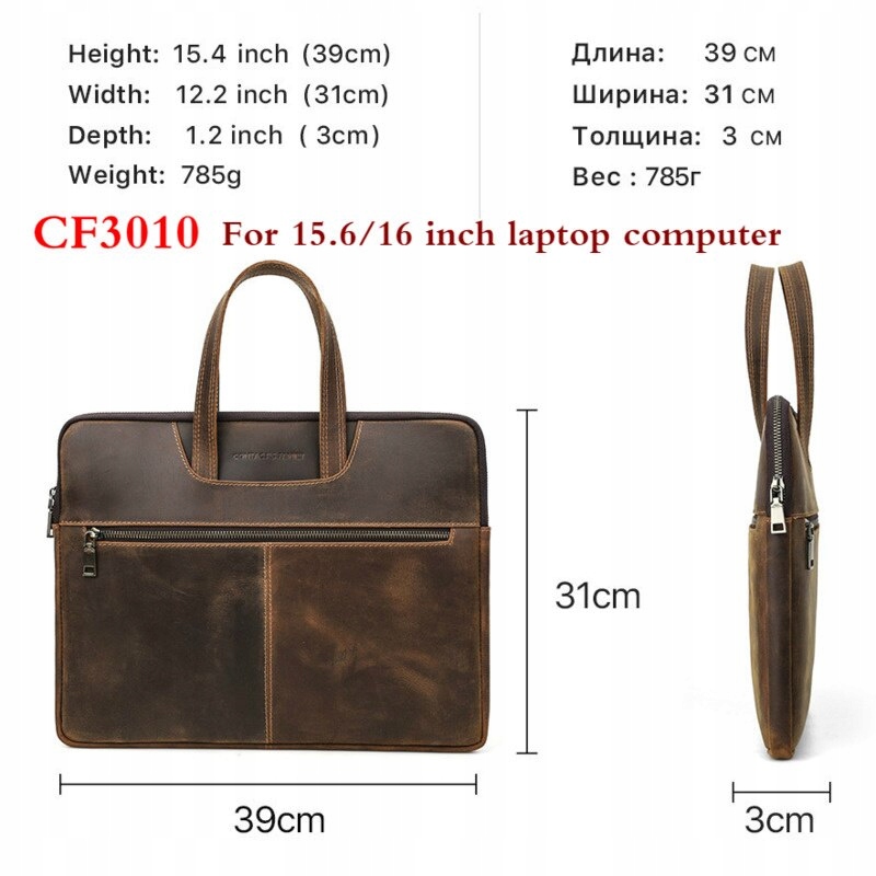 CF3010-Brown-Large Men's Crazy Horse's Folder