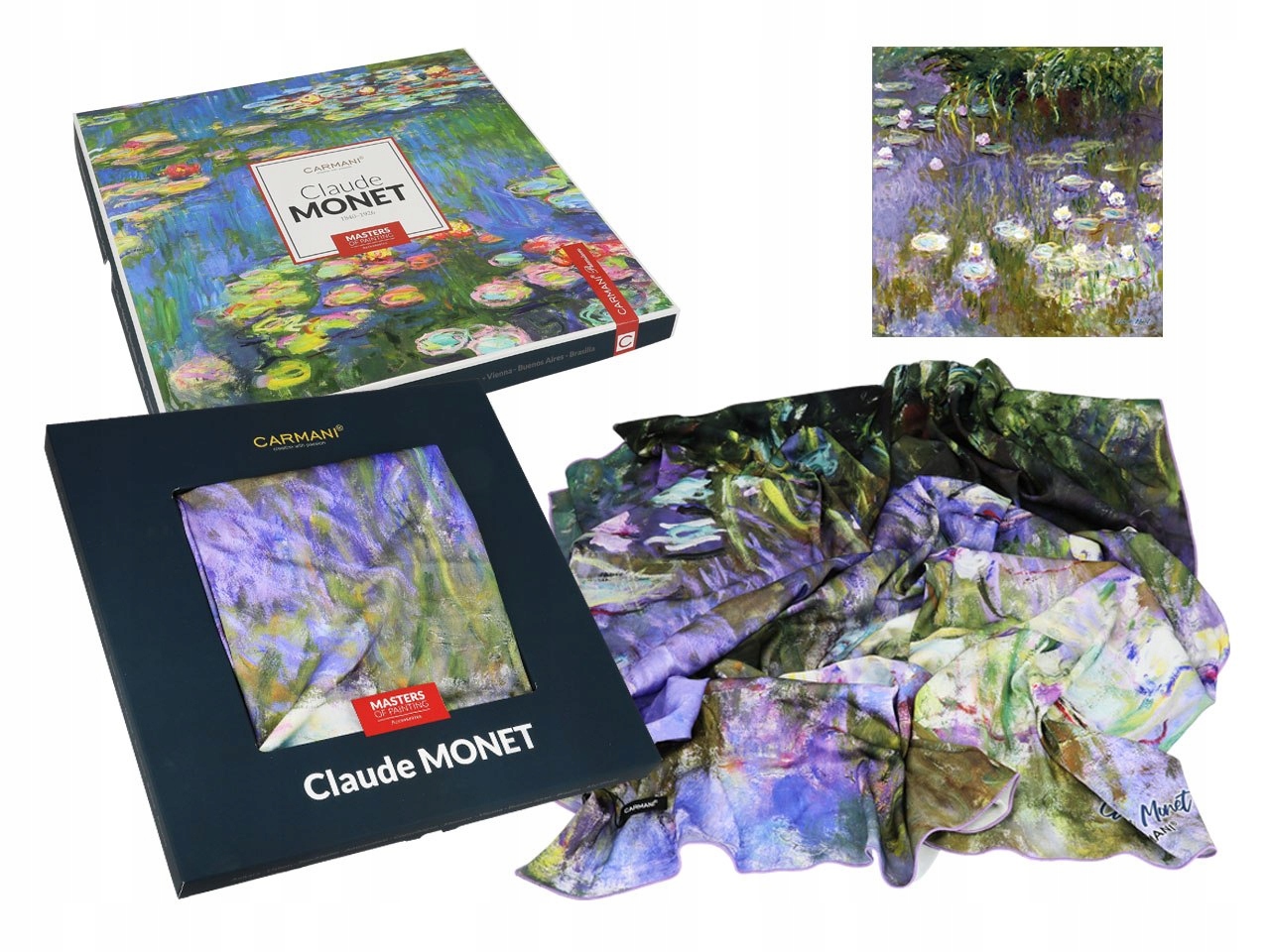 Šatka - Carusta Carmani Oscar Claude Monet Zbierka 023-1056 Viacfarebná bavlna