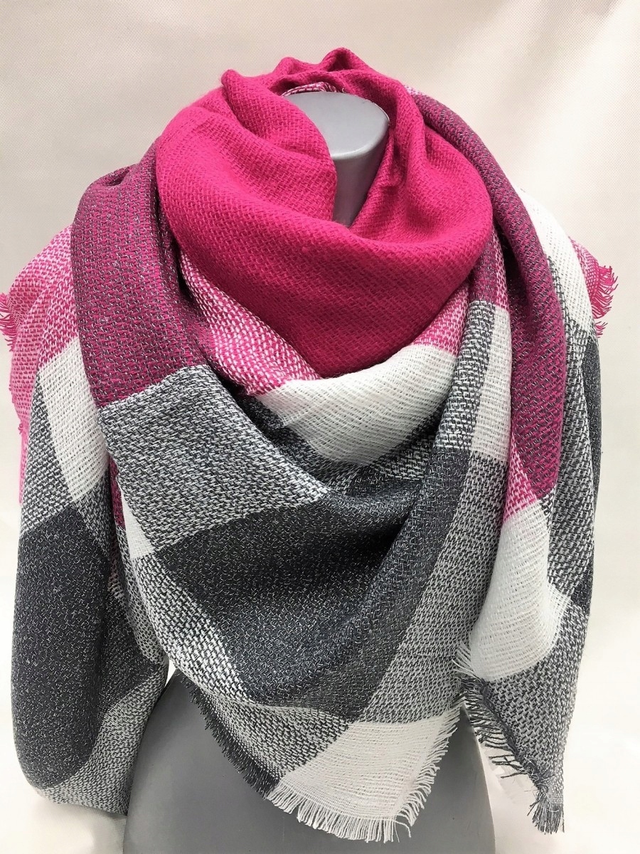 Šatka - Shasta Distribution4you Shawl Shawl Shawl Warb Winter! Zimná dlhá maxi komimney multi -vyrezaná viskóza