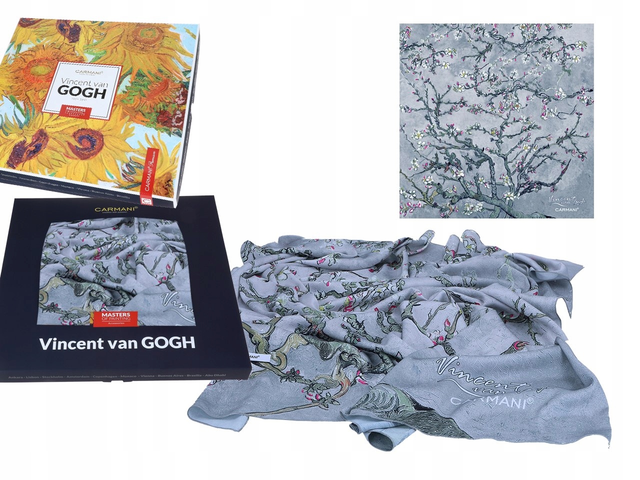 Šatka - Carmani Van Gogh viacfarebná látka