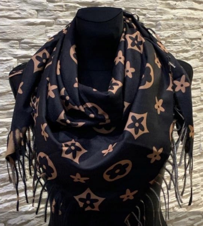 Šatka - Moon Moon Cotton Brown, Black