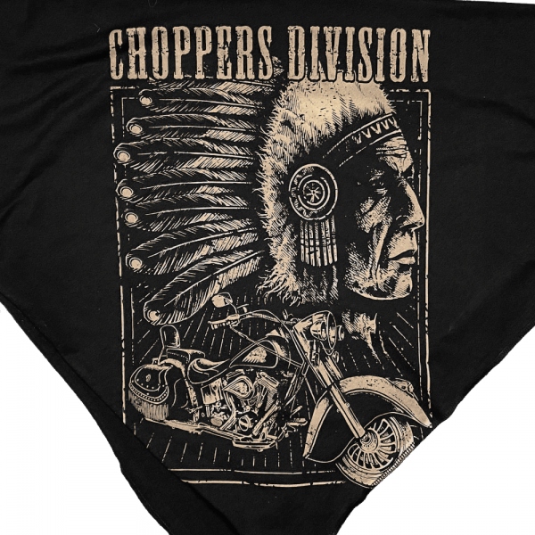 Šatka - Choppers Division Black Cotton