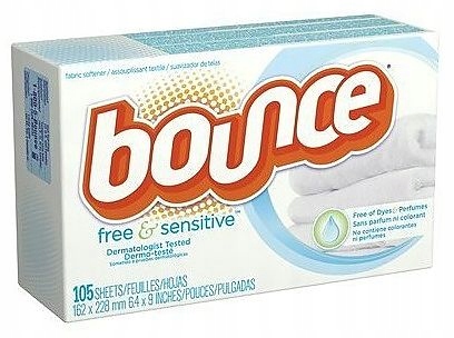Vône do sušičky -  Bounce 105 antialergických sušiacich obrúskov