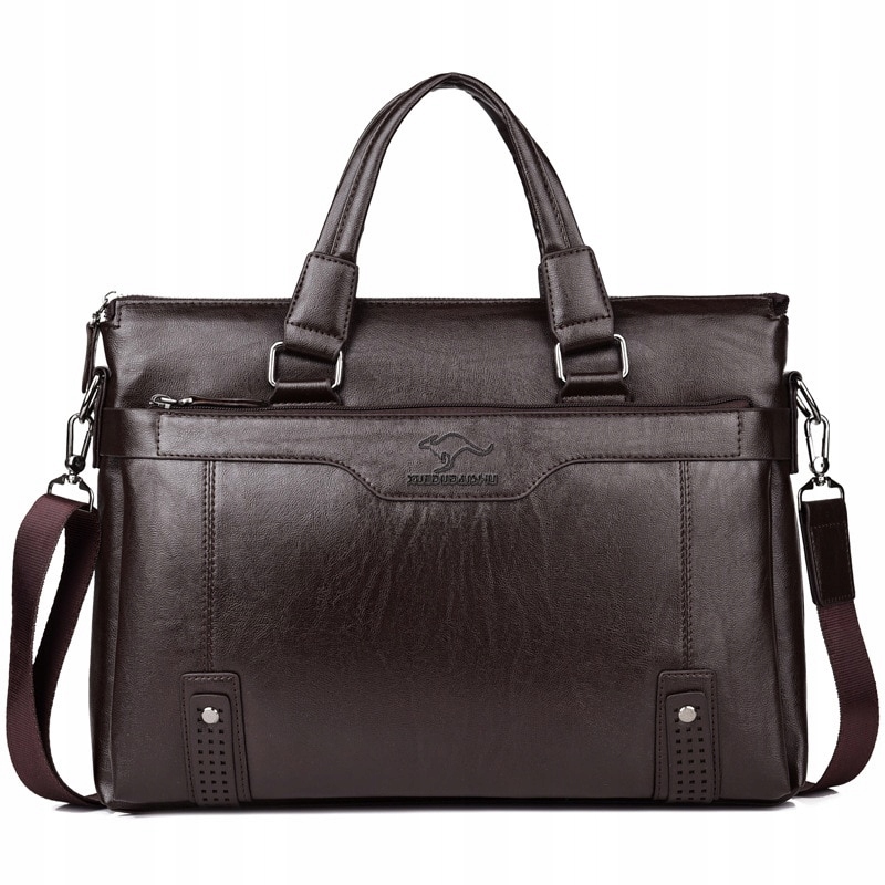 Tmavo hnedá 2022 Pánske priečinky Business Bag Pu Sk