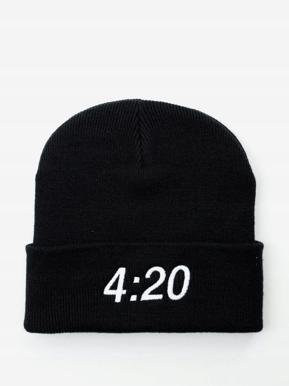 Teplá zimná čiapka Kush 4:20 Módna čierna uni
