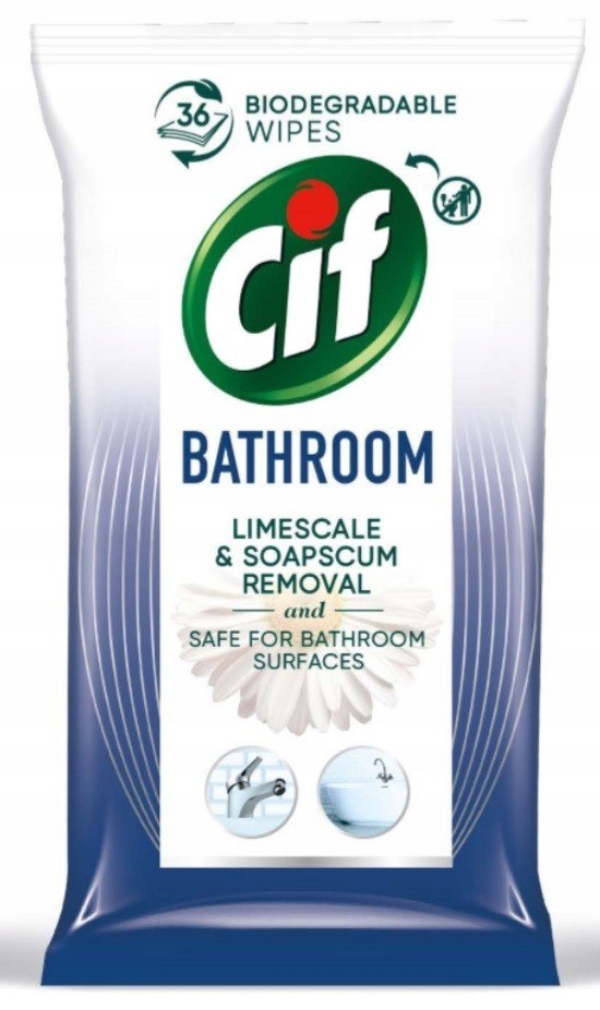CIF zvlhčené utierky na čistenie kúpeľne 1