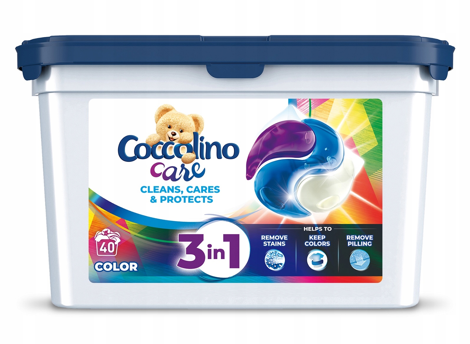 Pracie kapsuly a tablety - Coccolino Care Farebné pracie kapsule Color 40ks
