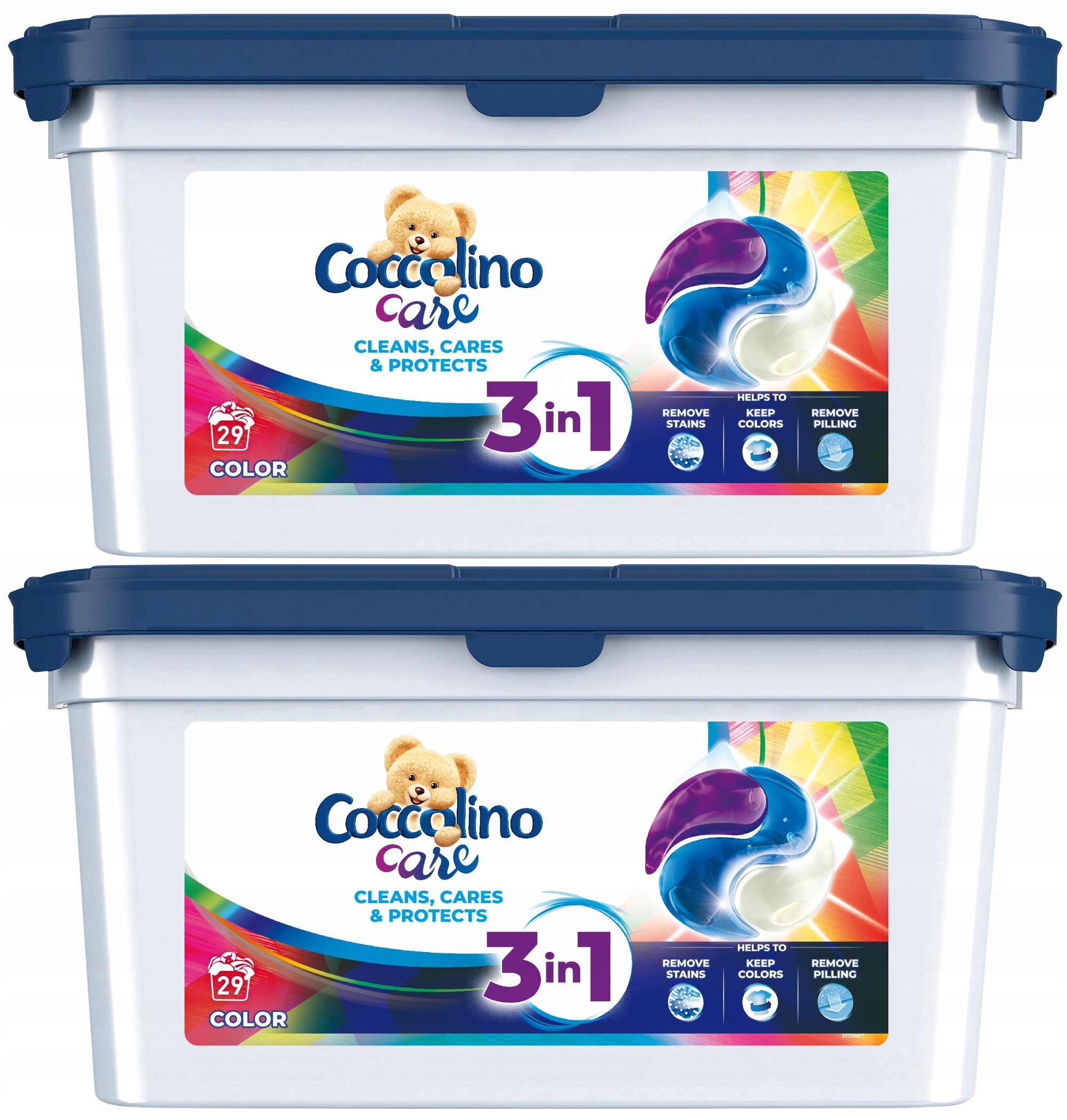 Pracie kapsuly a tablety - Coccolino Care Farebné pracie kapsule Color 58ks
