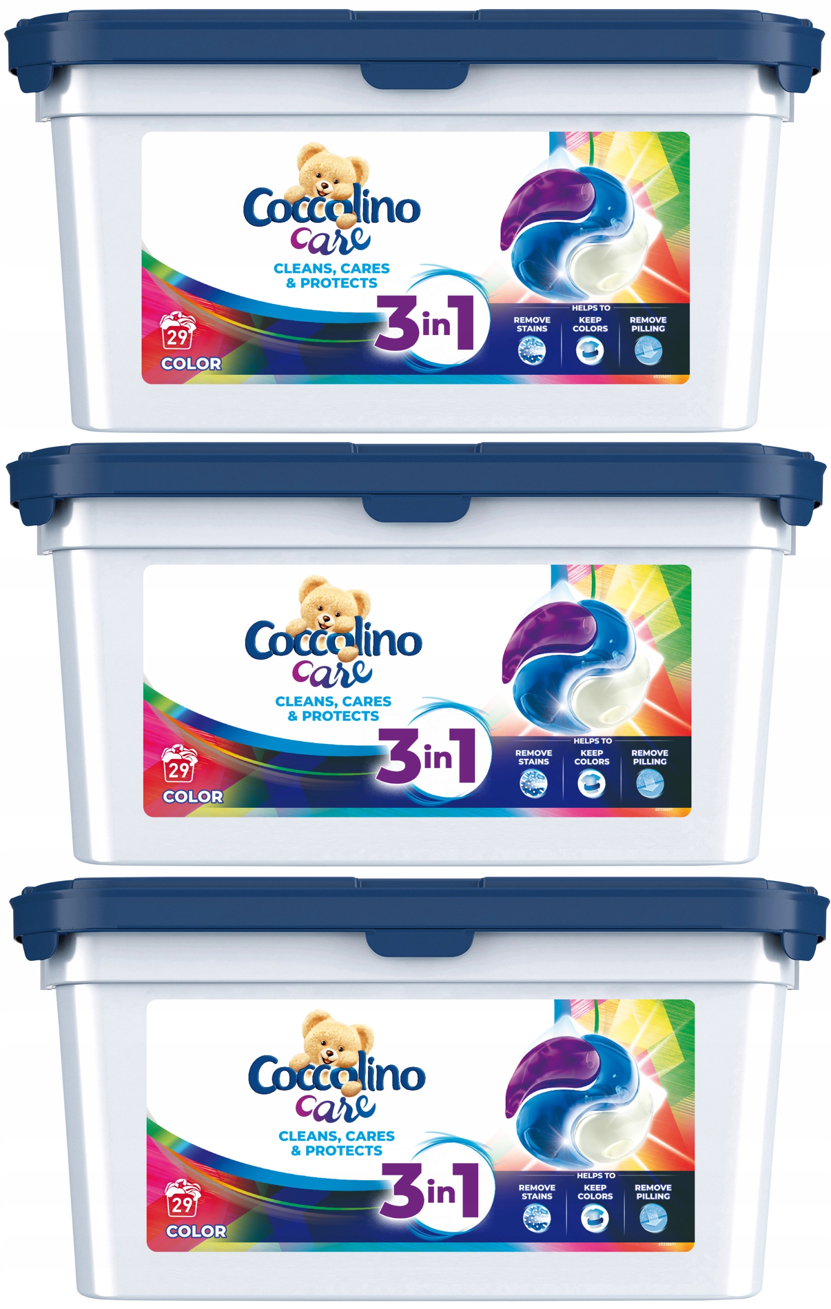 Pracie kapsuly a tablety - COCCOLINO ZAHRANIČNOSTI COLOROVÉ KAPITY FARFORA 87PC