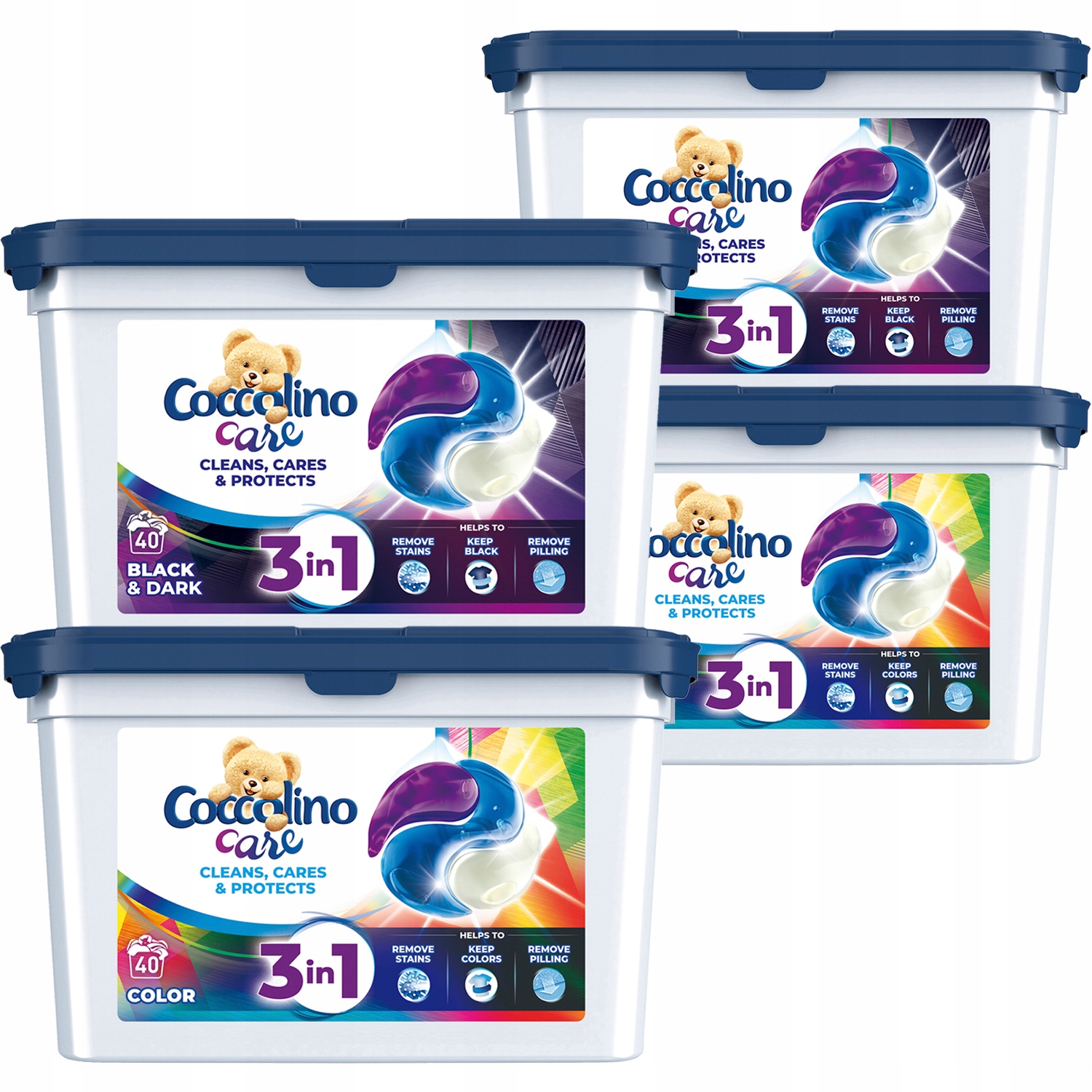 Pracie kapsuly a tablety - Pracie kapsule Coccolino Care MIX 160ks, 4x XL