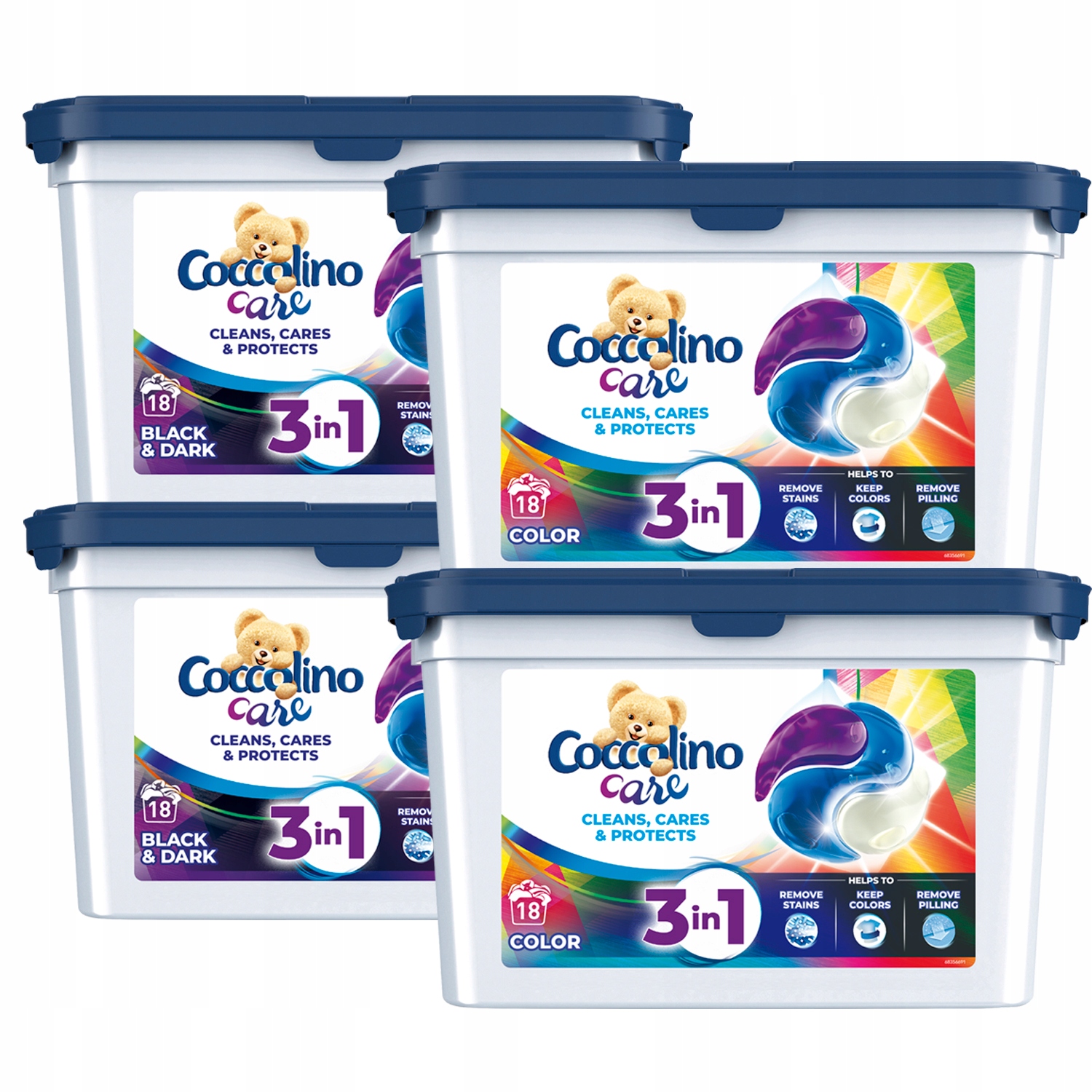 Pracie kapsuly a tablety - Pracie kapsule Coccolino Care MIX 72ks 4x M