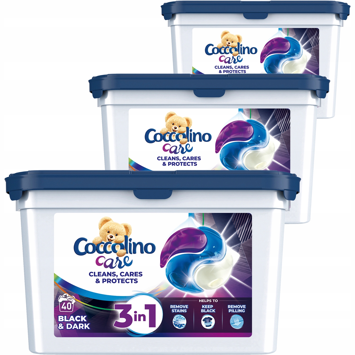 Pracie kapsuly a tablety - Coccolino Care Kapsules umývanie čiernych 120SZ 3xXL