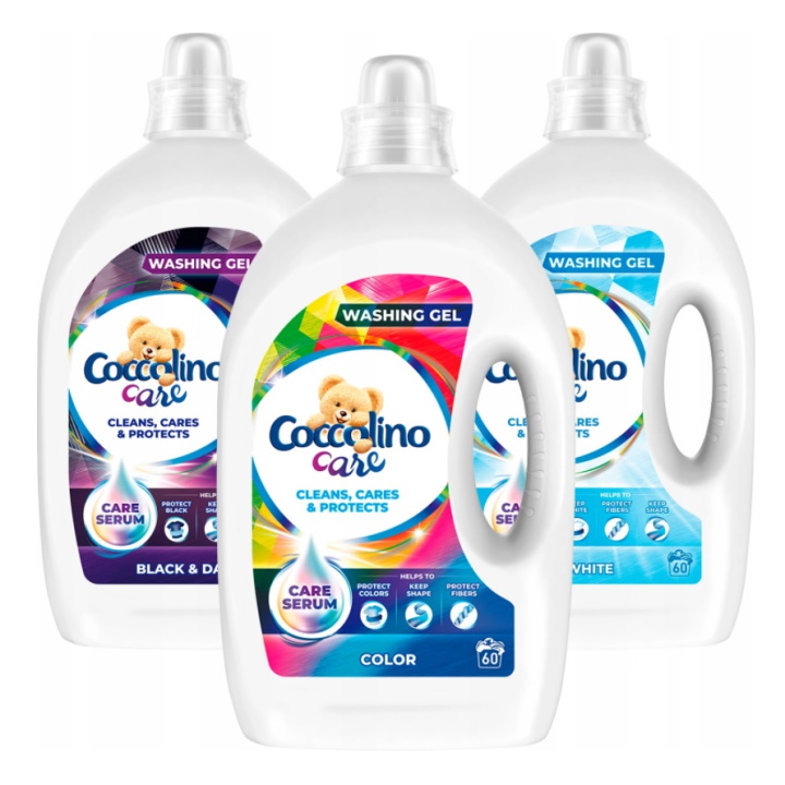 Prací gél - COCCOLINO ZAHRANIČNOSTI MIX 3X2,4L (180PR)