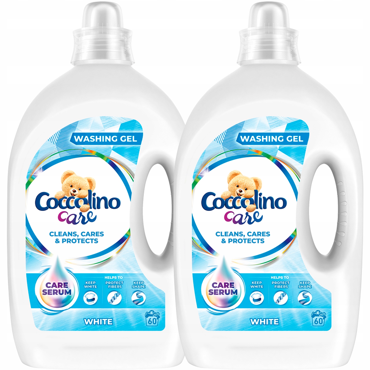 Prací gél - Coccolino Starostlivosť ošetrujúce gél Biela 2x2,4L 120PR XL