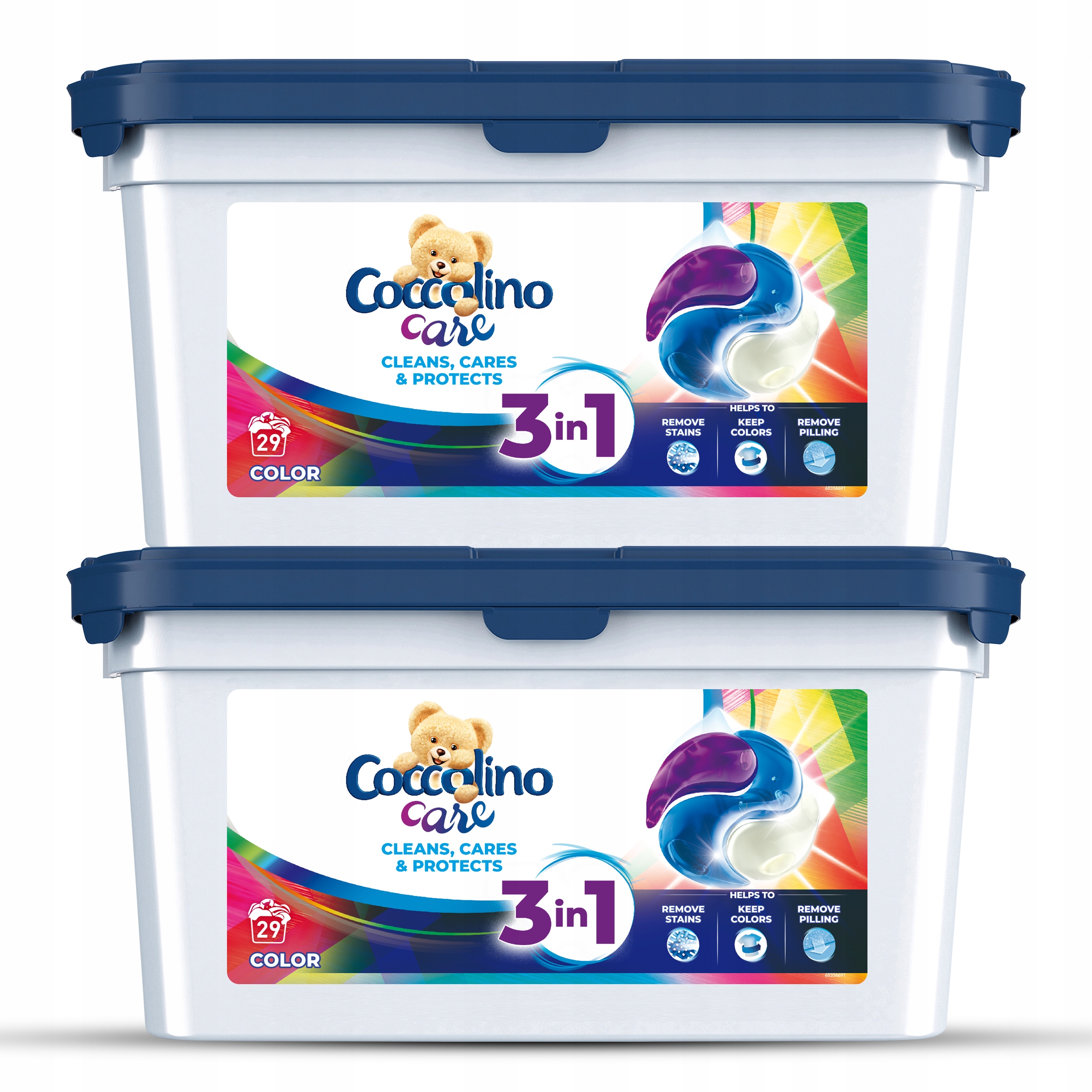 Pracie kapsuly a tablety - Coccolino Care Kapsules na pranie 2x29 = 58 ks