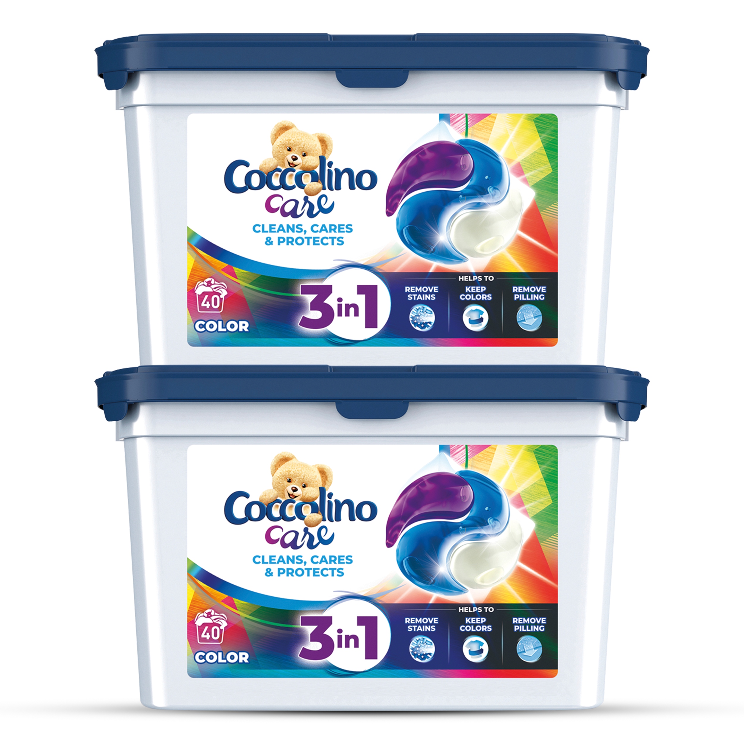 Pracie kapsuly a tablety - Coccolino Care Kapsules na pranie 2x40 = 80ks