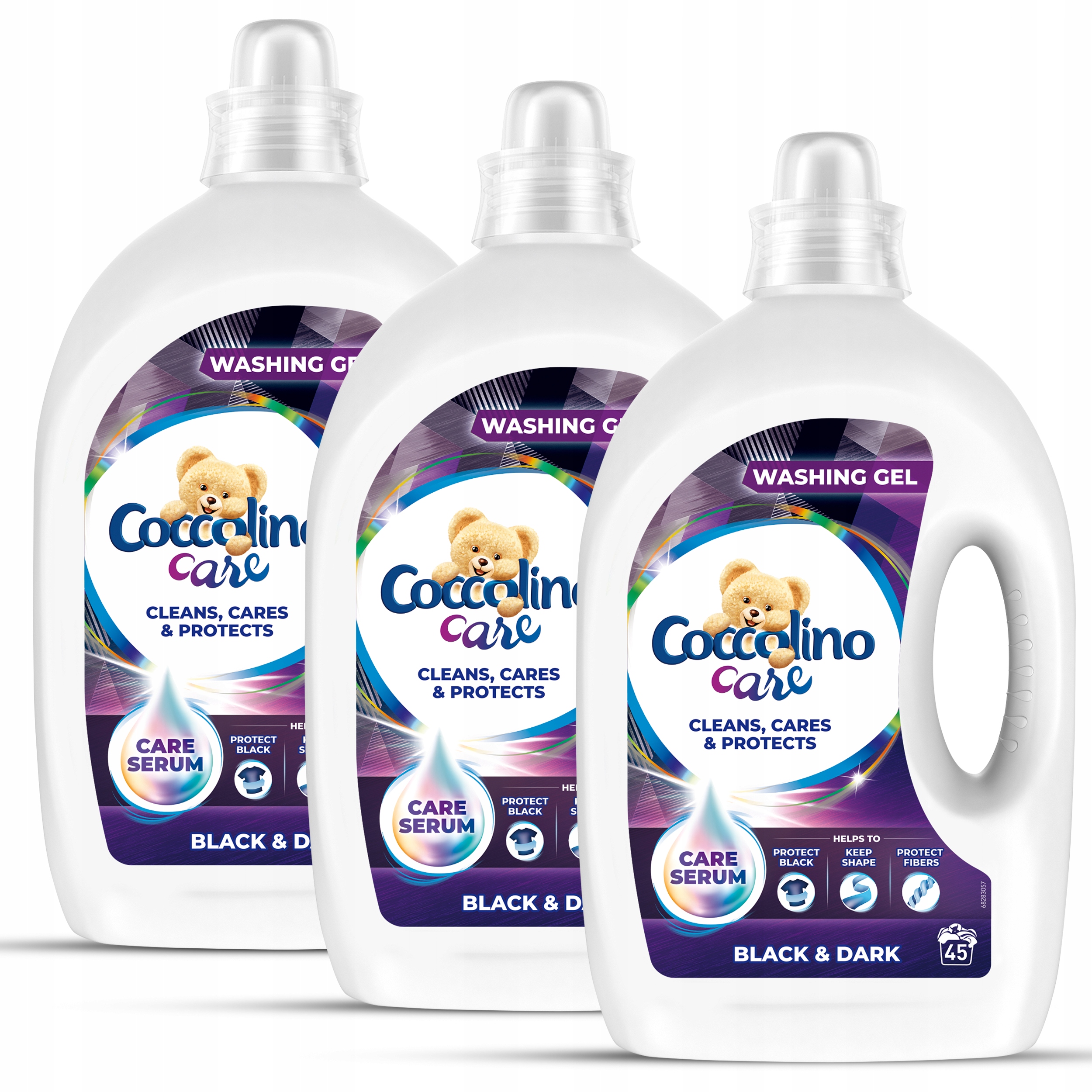 Prací gél - Coccolino Care prací gél čierny 3x1,8L 135 pr