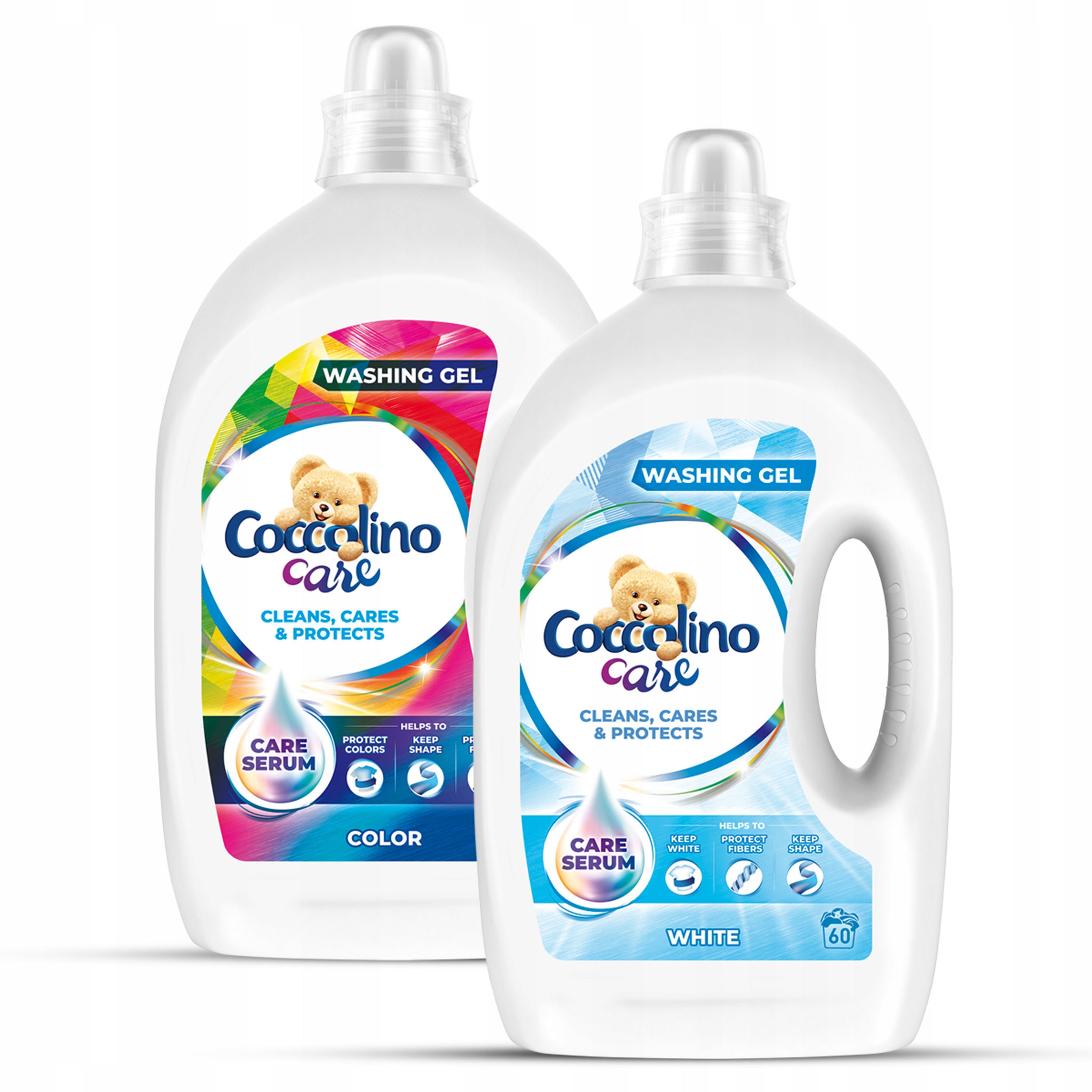 Prací gél - COCCOLINO STAROSTLIVOSŤ PRÍPRAVA GEL FARBA + BIELO 2X2,4L 120P