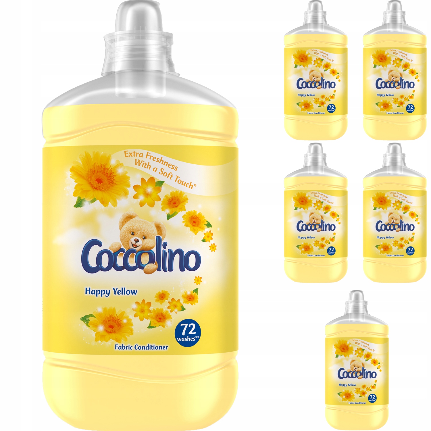 Aviváž - Coccolino Šťastný žltý opláchnutie kvapaliny 6x1,8l