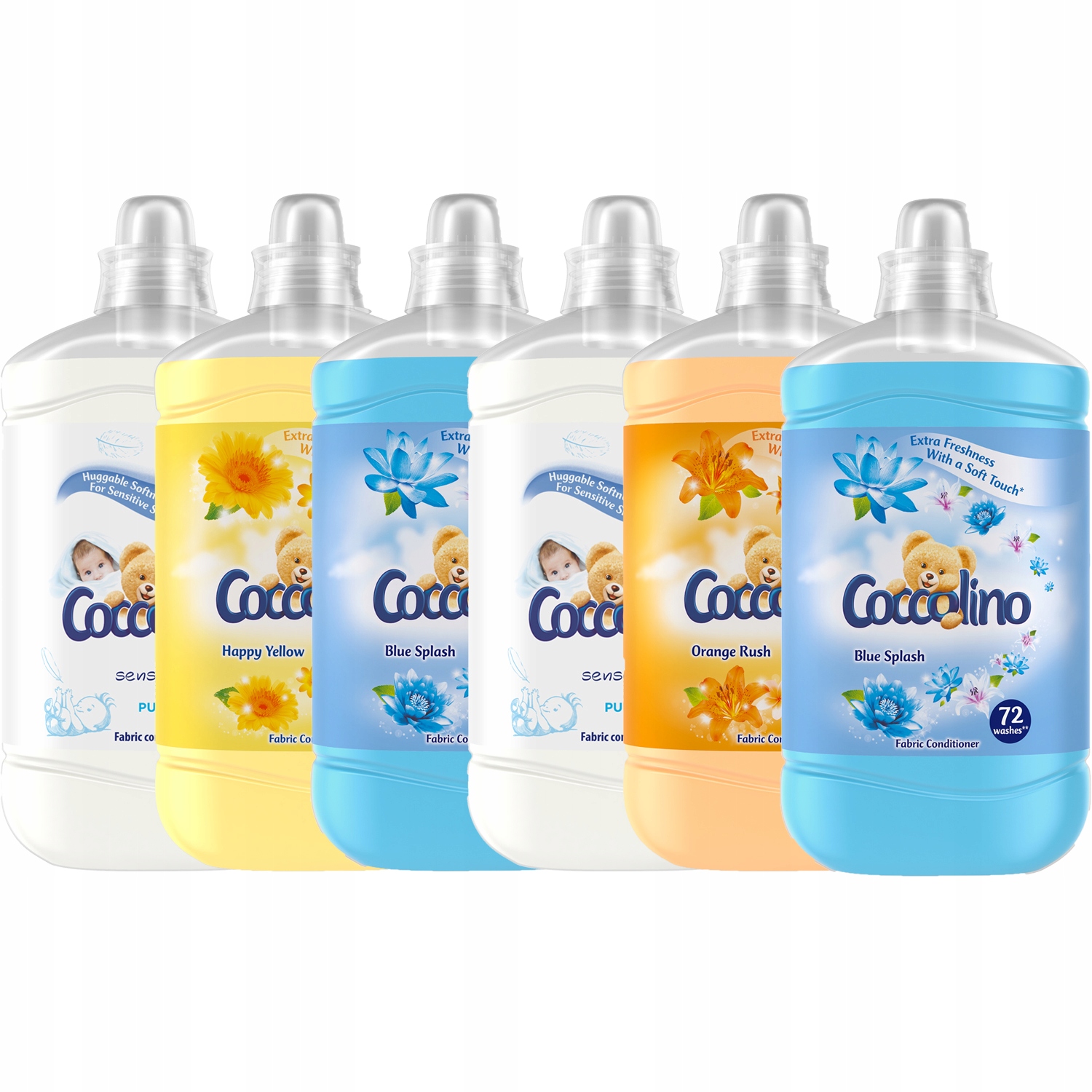 Aviváž - Oplachová kvapalina Coccolino MIX SADA 6x1,8l 423pr