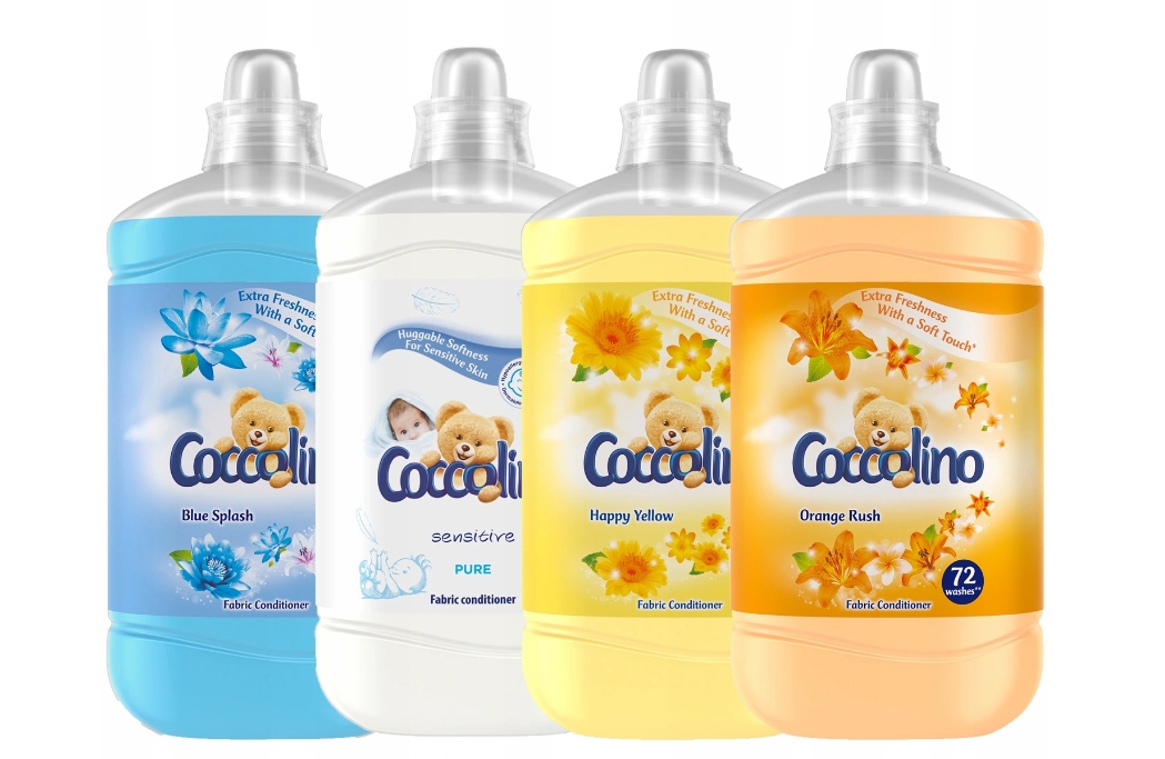 Aviváž - Coccolino Opláchnite tekutinu 4 x 1800ml Set