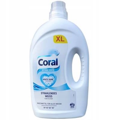Prací gél - CORAL OPTIMAL BIELOVÝMI PRÍPRAVA 50P 2,5L