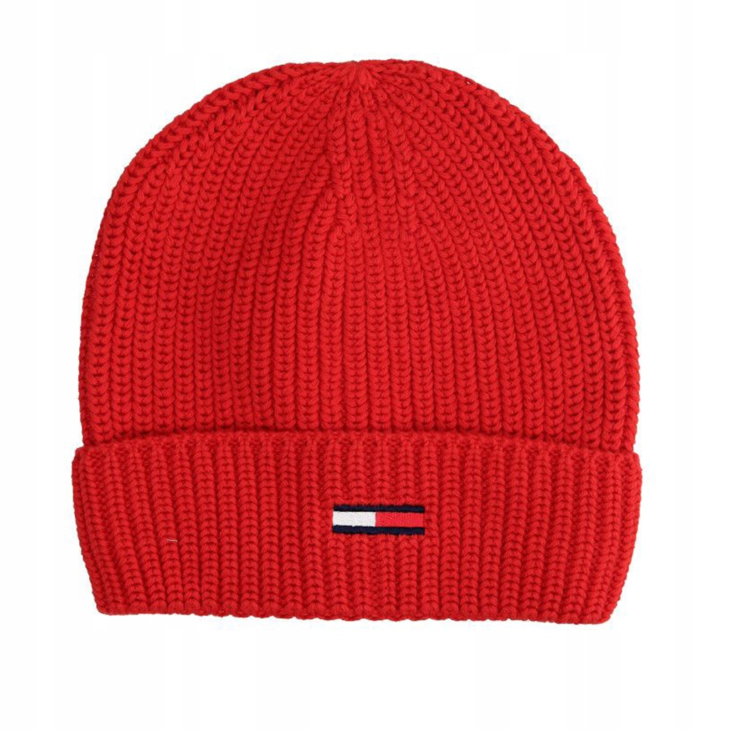 Zimná čiapka Beanie Tommy Jeans Red. Universal