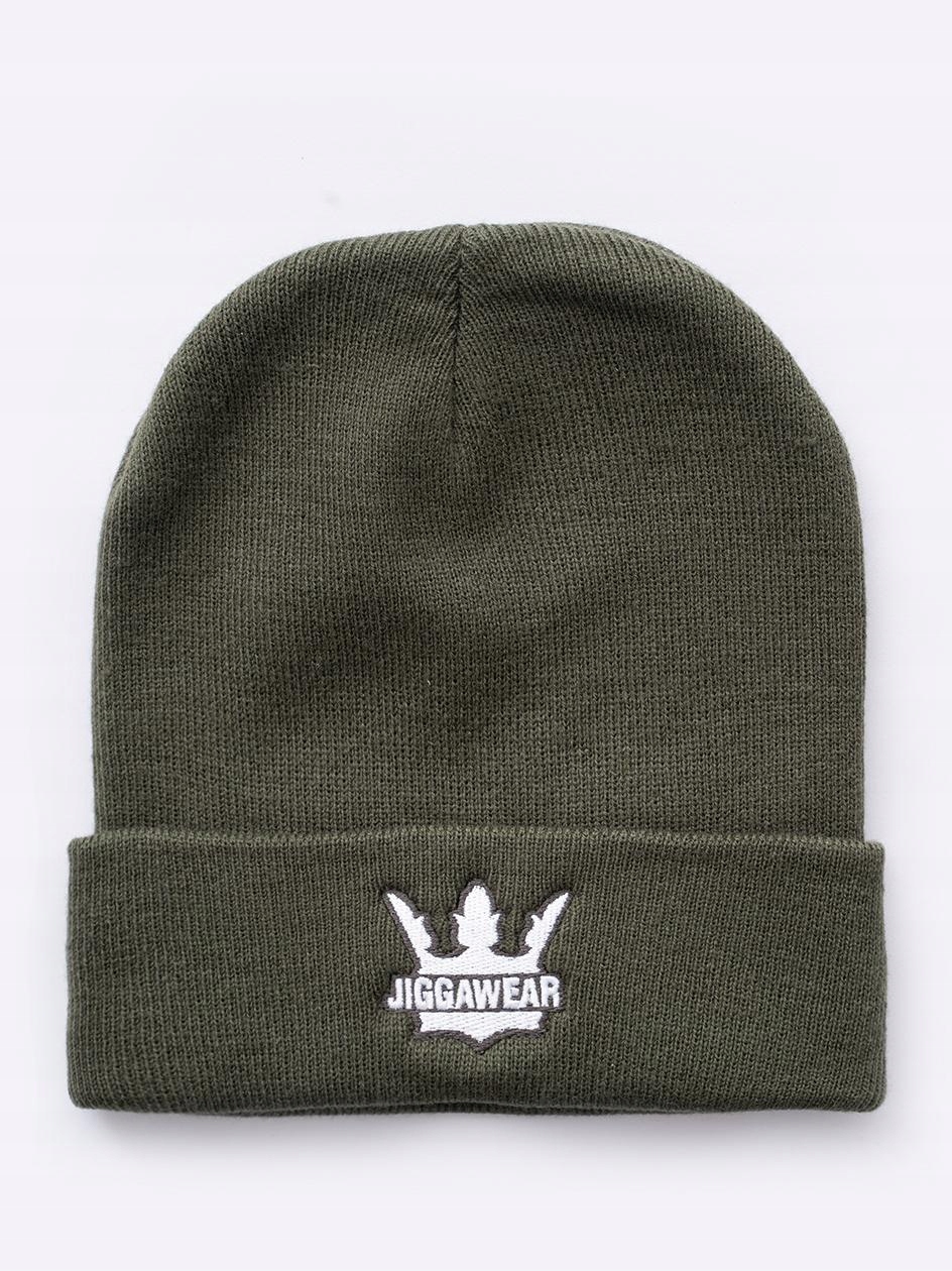 Jigga Wear Winter Cap Logo Olive Crown Uni