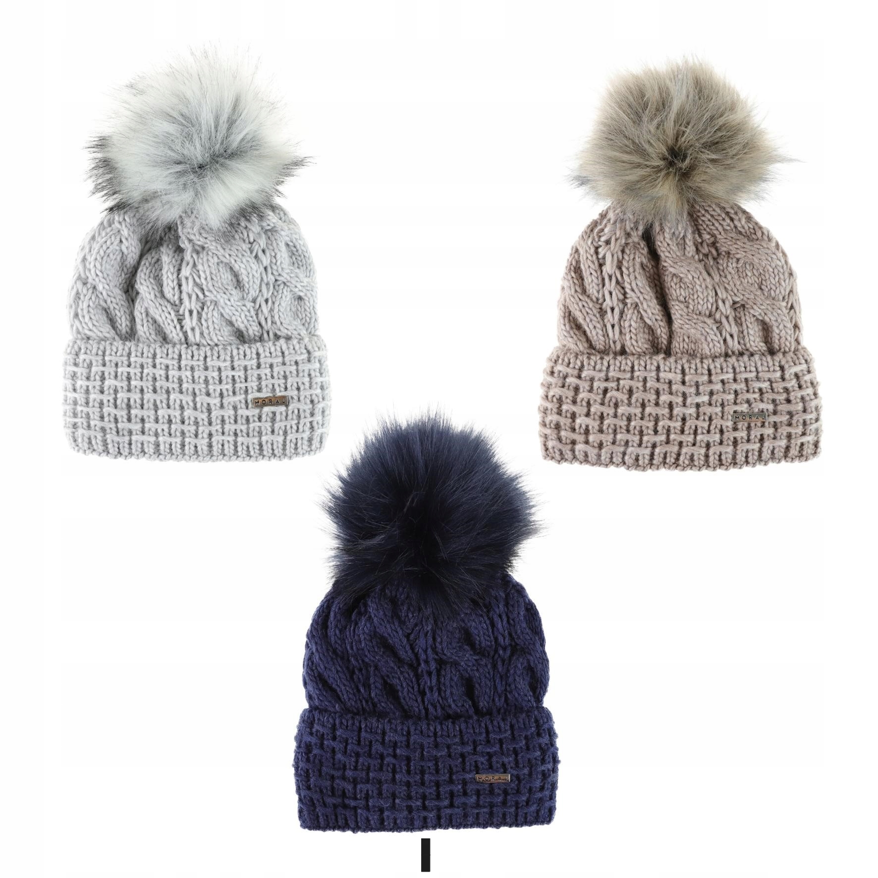 Ženská dámska čiapka s Moraj Navy Pompom