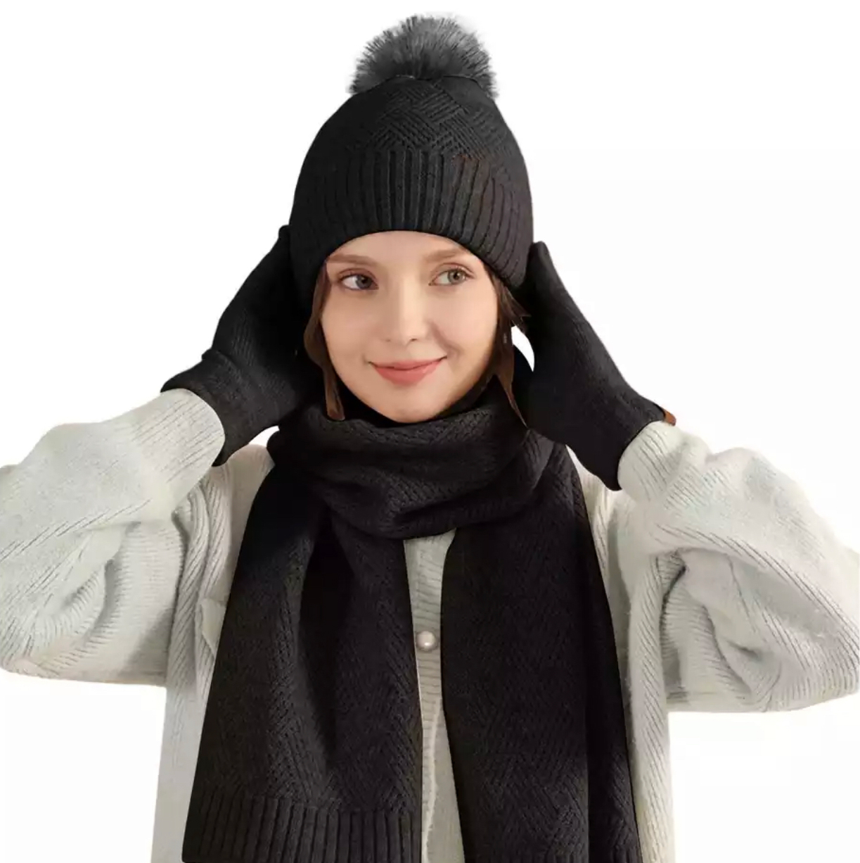 Dámska súprava Schap Scone Glove Black
