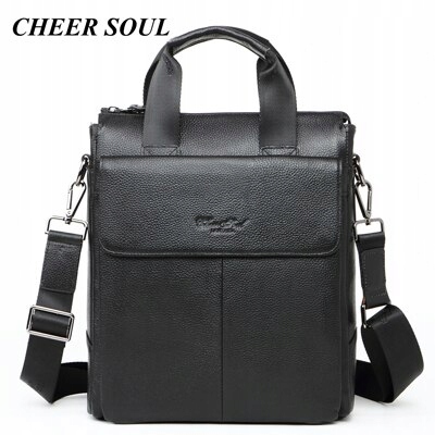 Black Cheer Soul Leather Men's Business Folder