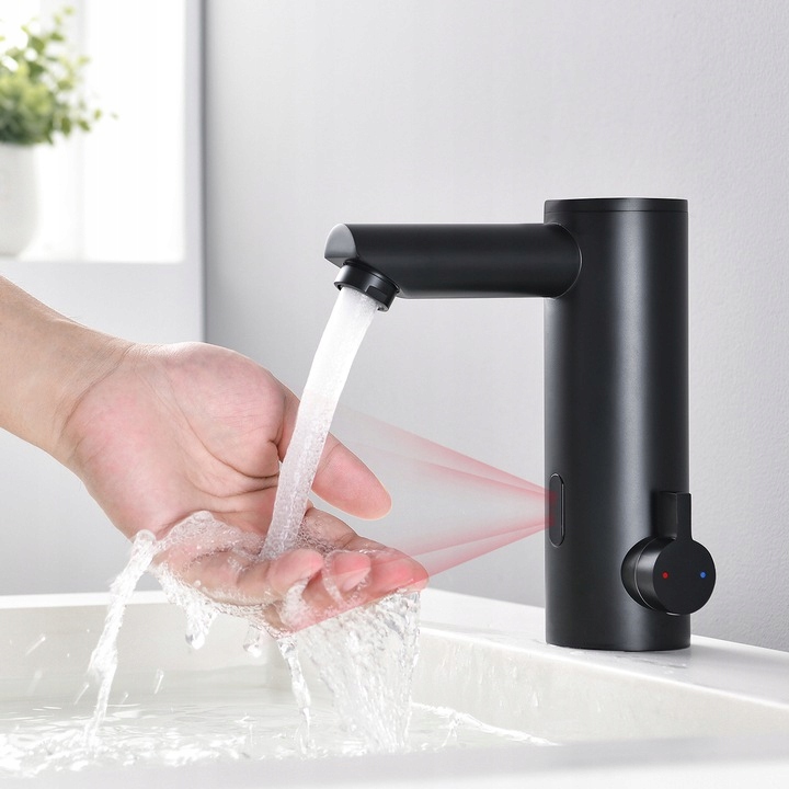Čierna batéria 18 cm umývateľ