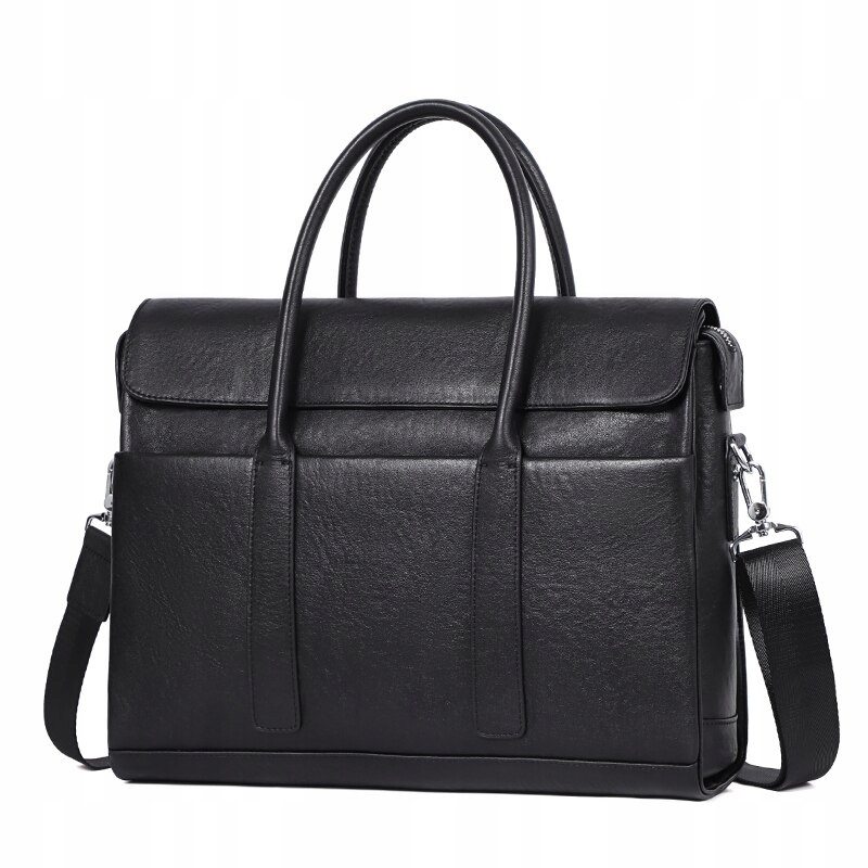 Black Fashion Cow Leather Men's Business Folder M.