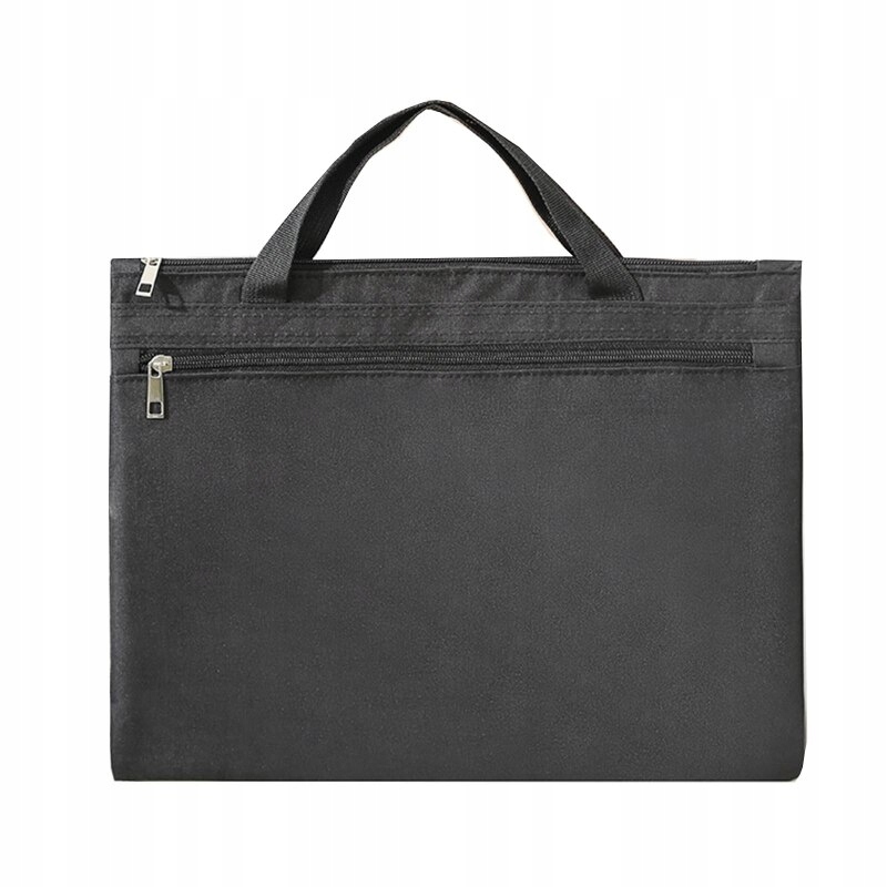 Black Oxford Dokument Bag s rukoväťou a priečinkom