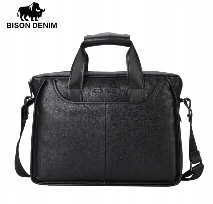 Pánsky priečinok Black Bison Denim Cowskin Leather Fr.