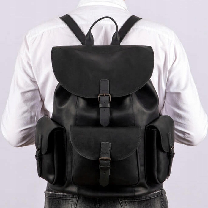 Hnedý kožený batoh vintage belveder vl5