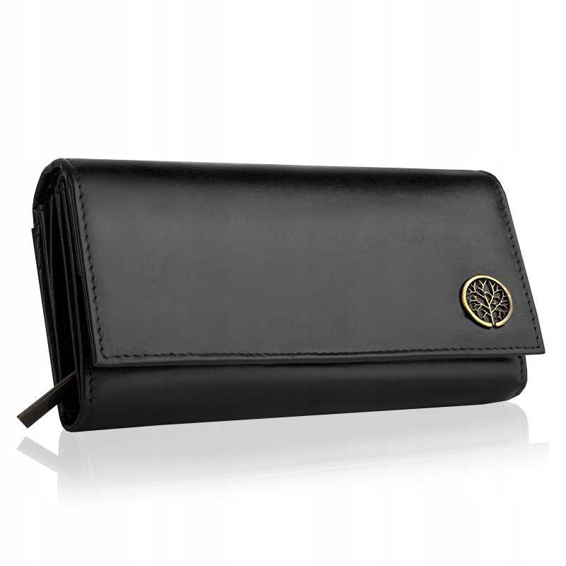 Peňaženka - Produkt Betlewski Wallet Natural Leather Black Black Black BPD-BF-12-Womens