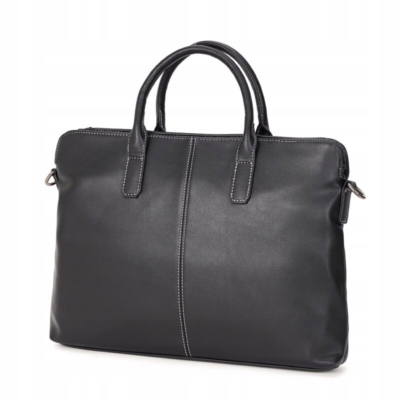 Black Xiao.m Fashion PU kožená taška na laptop je