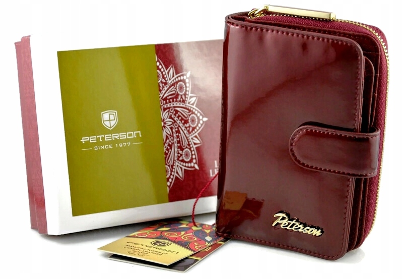 Peňaženka - Peňaženka Peterson z pravej kože červená PTN BC-602-1448 ČERVENÁ - Dámsky produkt