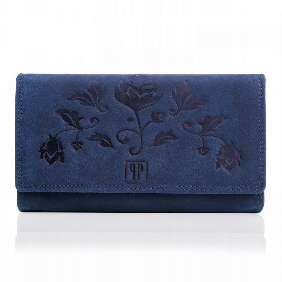 Peňaženka - Portfólio Paolo Peruzzi Prírodná koža Navy T-05-DB-Womens